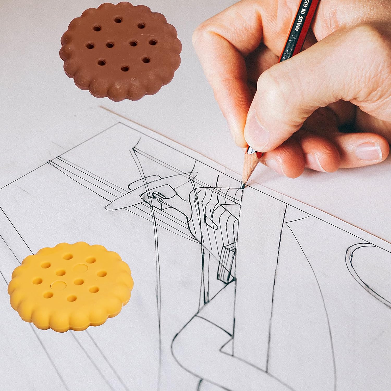Biscuit-Shaped Erasers | Fun Rubber Stationery for Kids | Creative Birthday Gift Toy (6 Pcs Set) Biscuit-Shaped Erasers | Fun Rubber Stationery for Kids | Creative Birthday Gift Toy (6 Pcs Set)